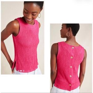 Anthropologie Button Back Tank Top
